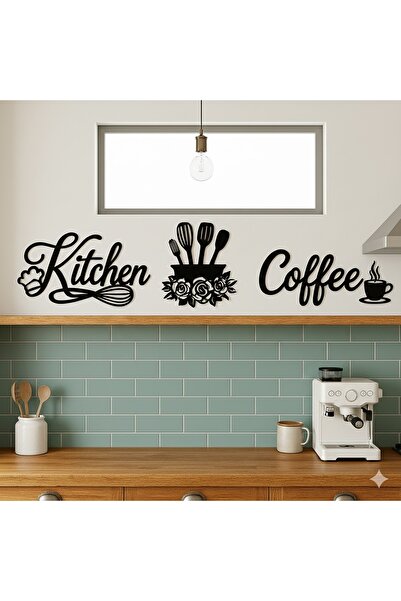 Butik Mutfak Dekor Seti – Şık Duvar Süsü, Dekoratif Üç Parçalı Set- Hediyelik...