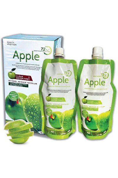 BEAUTY AMBITION كريم تلوين الشعر الأسود الخالي من الأمونيا بنكهة التفاح 500 +...