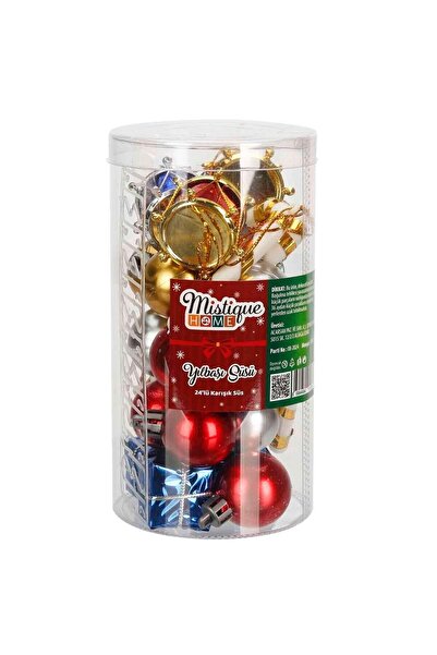 İşte Evim 24 قطعة من زينة شجرة عيد الميلاد المتنوعة