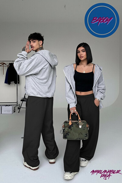 BSBSPOR Ultra Bol Kesim Baggy Ayarlanabilir Paça Eşofman Altı 2 İplik Oversize