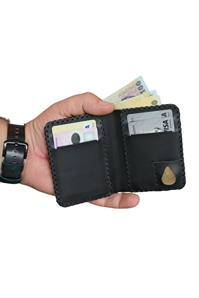ELYK Creation Men's wallet made of genuine leather, Jack S, black