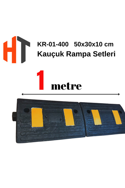 Hayat Trafik 10 cm Kauçuk Rampa Seti 3 Metre - Otopark Rampası, Kablo Kanallı...