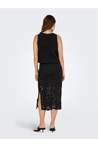 ONLY Onlalberte Mw Long Skirt Wvn Women's Black Skirt - 15344887