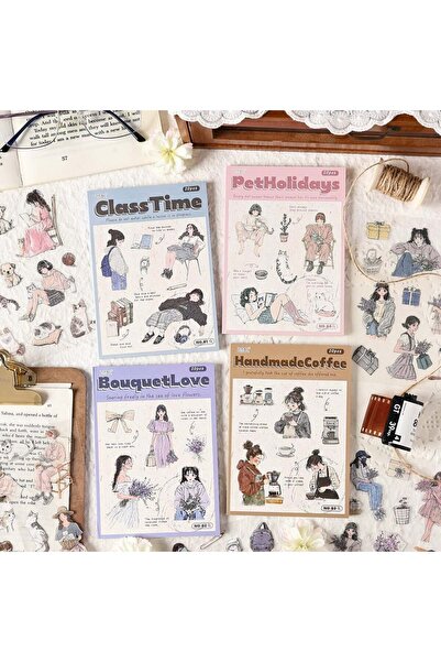 İthal U7-20 pagini carte cu autocolante PET pentru fetiță de pădure - Culoare...