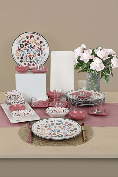 Asi Home Breakfast Tableware Set 30 Pieces, Spring Time Ceramic