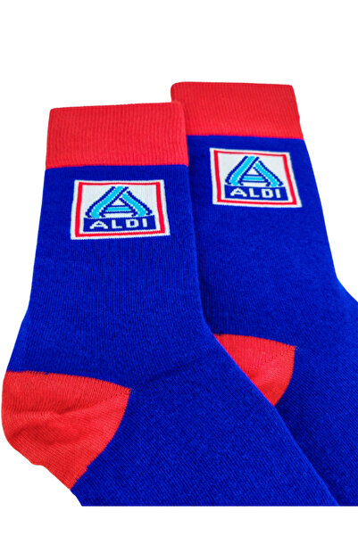 Shuttle Park Special Series Happy Colorful Aldi Written Patterned Socks Fun Comfortable Stylish Design Style Socks