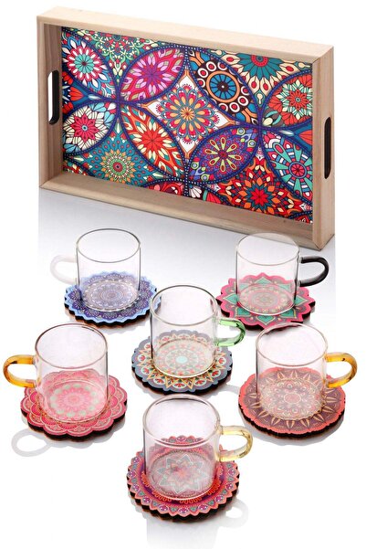 Asi Home 13-Piece Tea Glass Set, White, MRT-SET-1 -