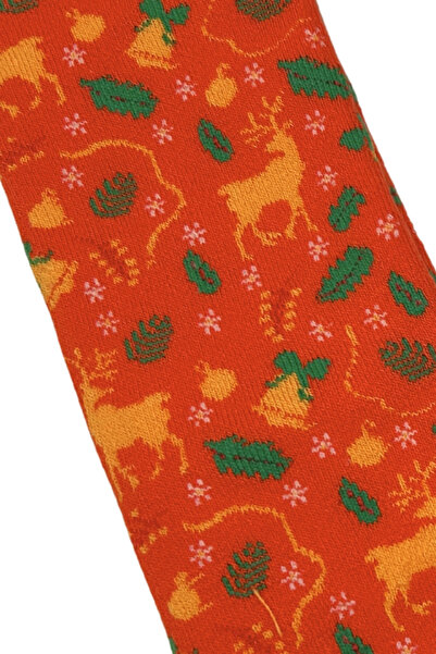 Sofist İstanbul Christmas Themed Cotton Towel Socks Set of 2 Soft Christmas Patterned Socks Set in a Special Gift Bag