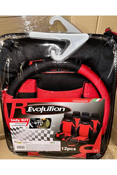 Bottari Indy kit Car seat covers black/red steering wheel cover, belt protector