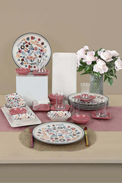 Asi Home Breakfast Tableware Set 30 Pieces, Spring Time Ceramic