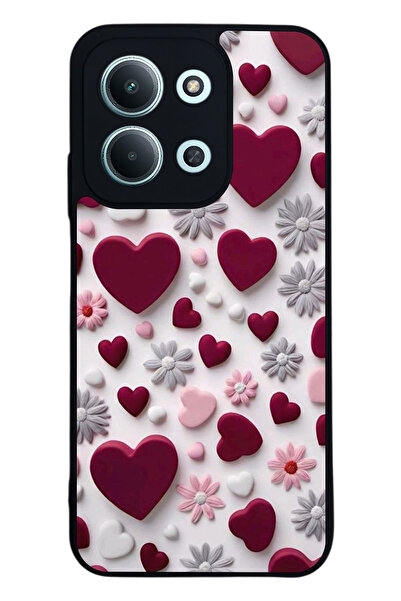 Aksel Kılıf متوافق مع Xiaomi Redmi 15C مطبوع ، أسود غير لامع، سيليكون ناعم، و...