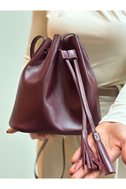 MaVaux Urban Series 100% Genuine Leather Modern Design Shoulder, Crossbody Bag with Tassels