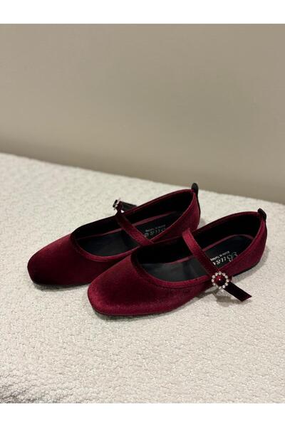 AYLZ KEMER TOKALI KARE BURUN BORDO KADIN BABET