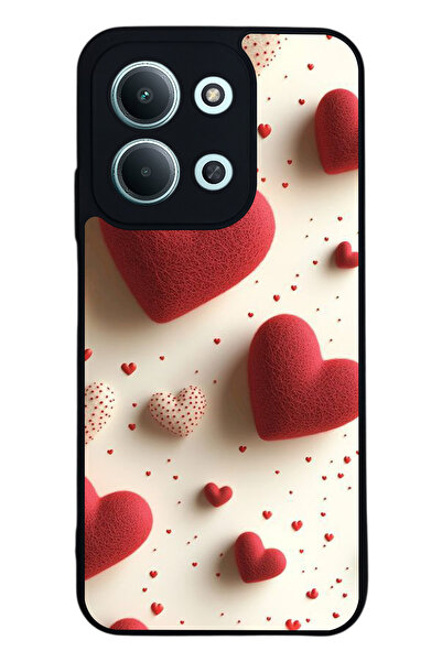 Aksel Kılıf متوافق مع Xiaomi Redmi 15C مطبوع ، أسود غير لامع، سيليكون ناعم، و...