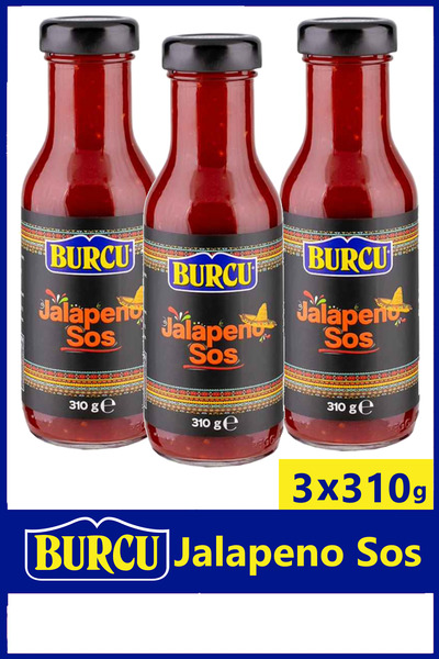 BURCU Jalapeno Sos Cam Kavanoz 310 gr x 3 Adet
