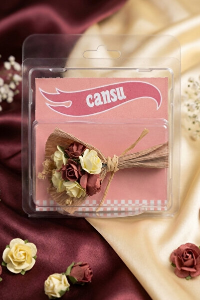 Hayali Çizgili Kişiye Özel İsimli Mini Buket- El yapımı Dekoratif Hediye