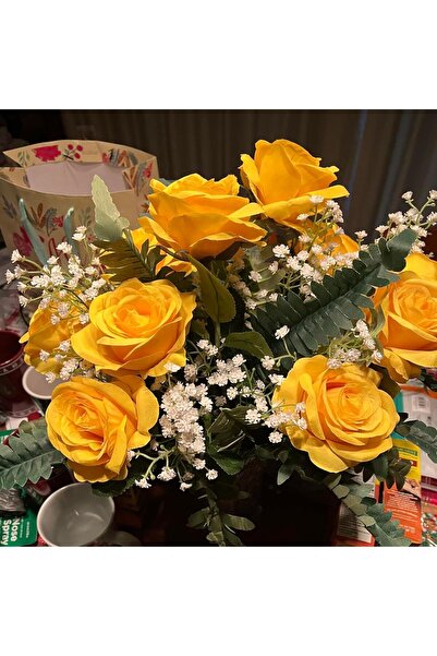 Lonimia Artificial Baby’s Breath Bouquets - Real Touch White Gypsophila (9 pcs)