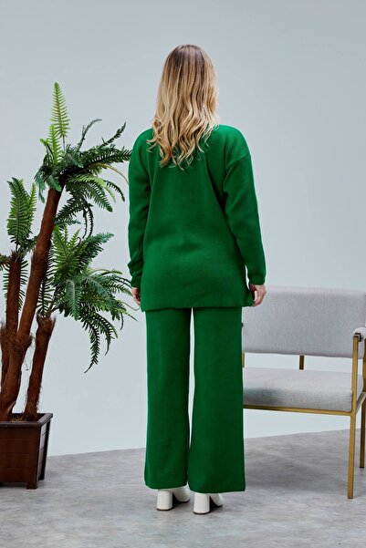 Jinx Wear Fashion Jeans Applique Pearl Detail 2 Piece Acrylic Women's Knitwear Set