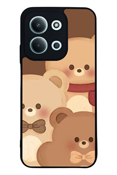 Aksel Kılıf متوافق مع Xiaomi Redmi 15C مطبوع ، أسود غير لامع، سيليكون ناعم، و...