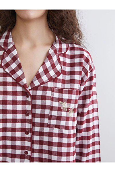 LC Waikiki LCW DREAM Gömlek Yaka Ekose Kadın Pijama Takımı