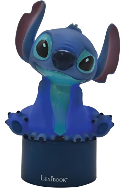 LEXIBOOK Disney Stitch Nightlight with Speaker, Colour Change, Soft Light, Battery Operated (Blue)