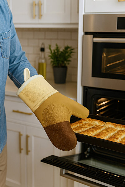 ELİFSU HOME Silicone Heat Resistant Non-Slip Oven Mitt