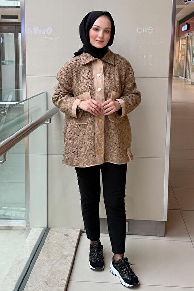 Ghisa Knitted Patterned Transparent Jacket