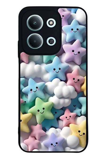 Aksel Kılıf متوافق مع Xiaomi Redmi 15C مطبوع ، أسود غير لامع، سيليكون ناعم، واقي، غطاء ممتص للصدمات، حافظة