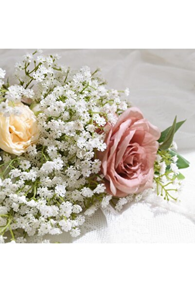 Lonimia Artificial Baby’s Breath Bouquets - Real Touch White Gypsophila (9 pcs)