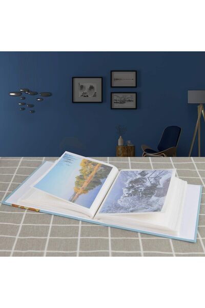 JOYZZZ Photo Album, 2 PCS Mini Photo Albums - Holds 100 Photos Each, Top-Loader, Blue