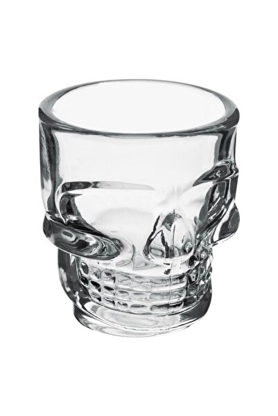 OEM Skull-shaped transparent glass, 50 ml