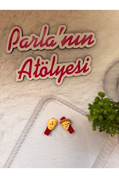 SOFT Дівчача 3D-кліпса з подвійною застібкою, спеціальний дизайн, піца, сир