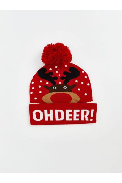 LC Waikiki New Year's Themed Men's Knitwear Beret