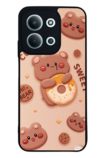 Aksel Kılıf متوافق مع Xiaomi Redmi 15C مطبوع ، أسود غير لامع، سيليكون ناعم، و...