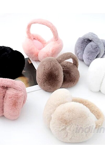 Melodi Scarf Women's Cold Protection Soft Plush Winter Earmuffs Ear Warmer Powder
