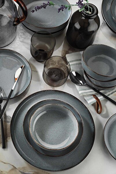 Asi Home 16-Piece Dinnerware Set, Model 16, Porcelain, Turquoise