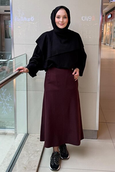 Ghisa Buy Apoletli Knitted Skirt with Pocket Detail