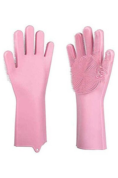 GENERIC4 Magic Silicone Cleaning Gloves with Brush for Dishwashing and Pet Care