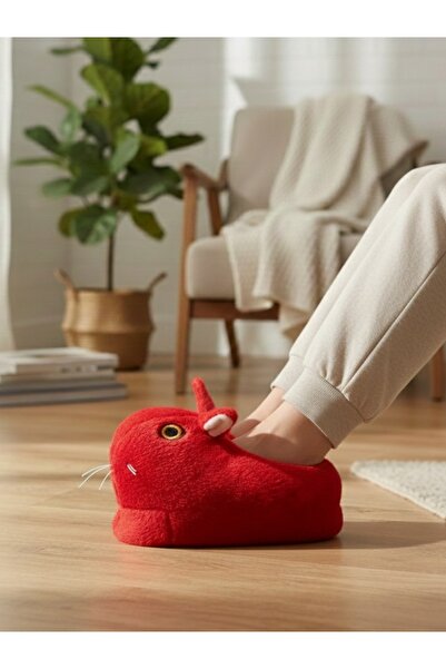 casso High Quality Soft Non-Slip Sole Cute Animals Plush House Slippers Home Boots