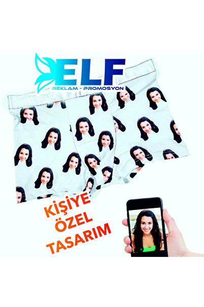 ELF REKLAM Kişiye Özel Fotoğraf Basklı Boxer