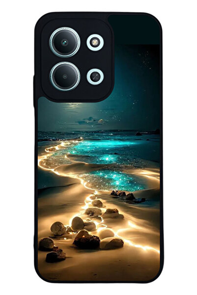 Aksel Kılıf متوافق مع Xiaomi Redmi 15C مطبوع ، أسود غير لامع، سيليكون ناعم، واقي، غطاء ممتص للصدمات، حافظة