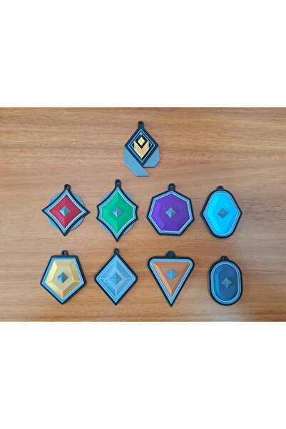FDM DEKOR VALORANT RANK ANAHTARLIK IRON-BRONZ-SILVER-GOLD-PLATİNUM-DİAMOND-IM...