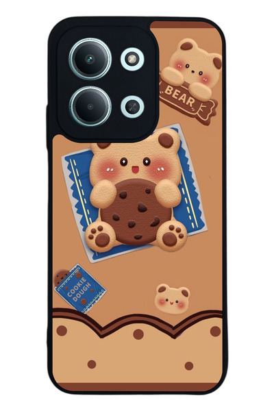 Aksel Kılıf متوافق مع Xiaomi Redmi 15C مطبوع ، أسود غير لامع، سيليكون ناعم، و...