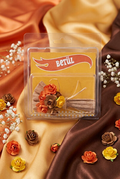 Hayali Çizgili Kişiye Özel İsimli Mini Buket- El yapımı Dekoratif Hediye