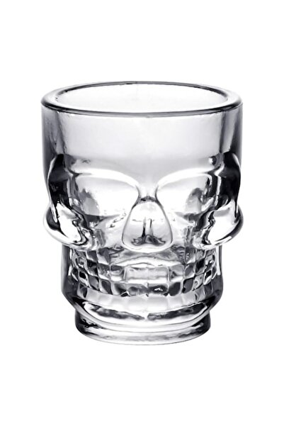 OEM Skull-shaped transparent glass, 50 ml