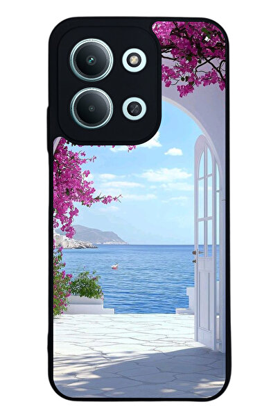 Aksel Kılıf متوافق مع Xiaomi Redmi 15C مطبوع ، أسود غير لامع، سيليكون ناعم، واقي، غطاء ممتص للصدمات، حافظة