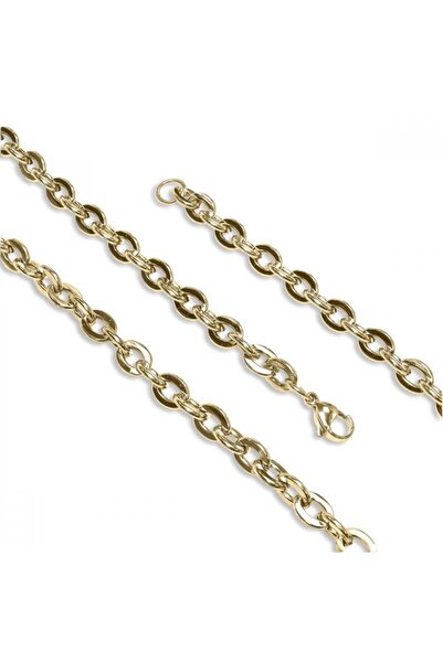 AKSESUARIM Men's Mariner Steel Necklace 1.6mm X 6mm