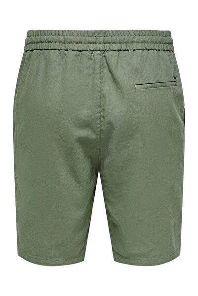 Only & Sons Ανδρικό πράσινο σορτς ONSLINUS 0007 COT LIN SHORTS NOOS - 22024967