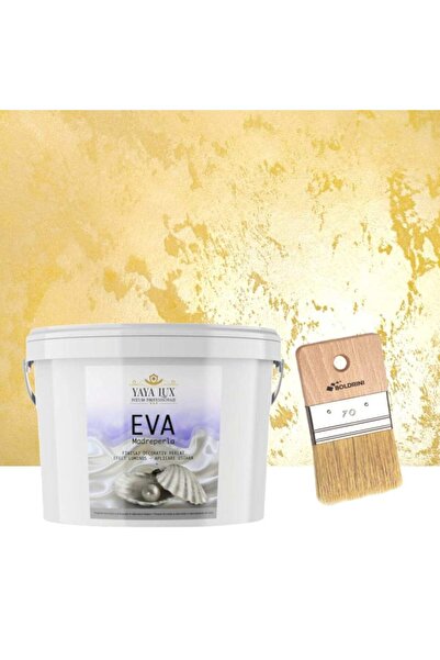 YaYa Color Set Vopsea Decorativa de Lux, Eva Madreperla, Galben Pai, 2.5 Litr...