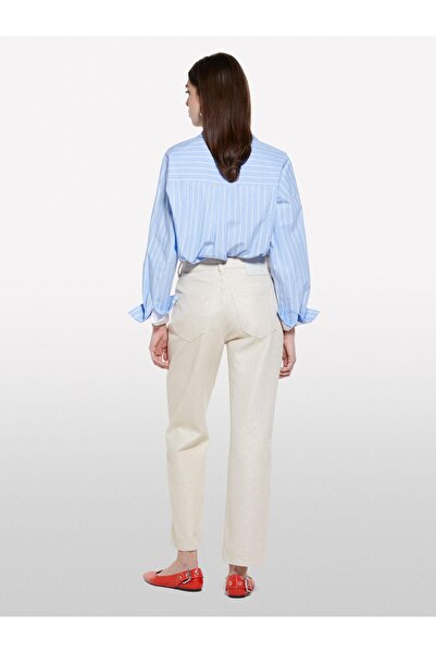 Sisley 100% Cotton 5-Pocket Mid-Rise Straight Leg Denim Pants Women's Colored Denim Trousers - 325P4N2Wle04C